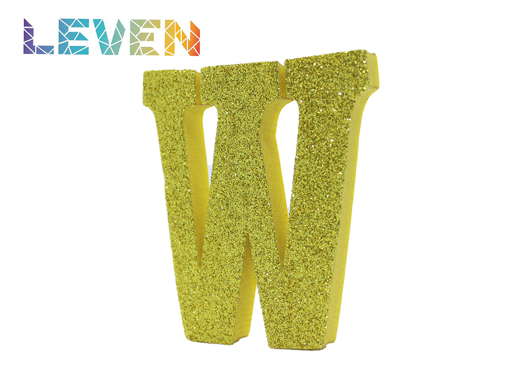 Letras decorativas 7.5cm Oro purpurina W