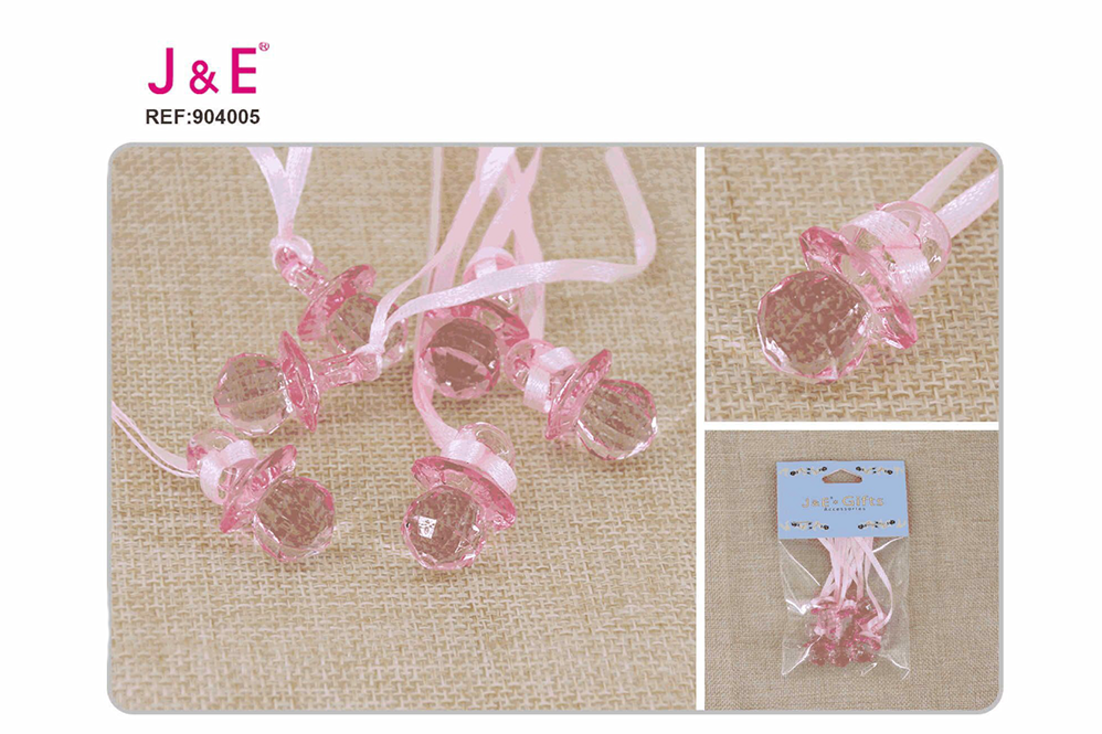 Chupete con cuerda Rosa