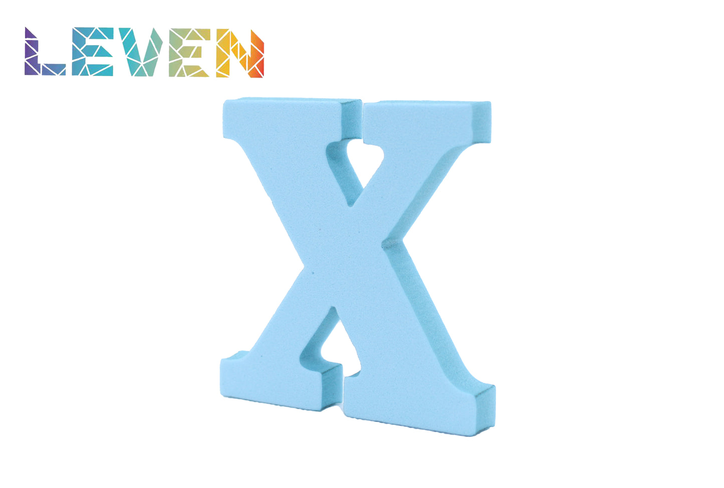 Letras decorativas 7.5cm Celeste X