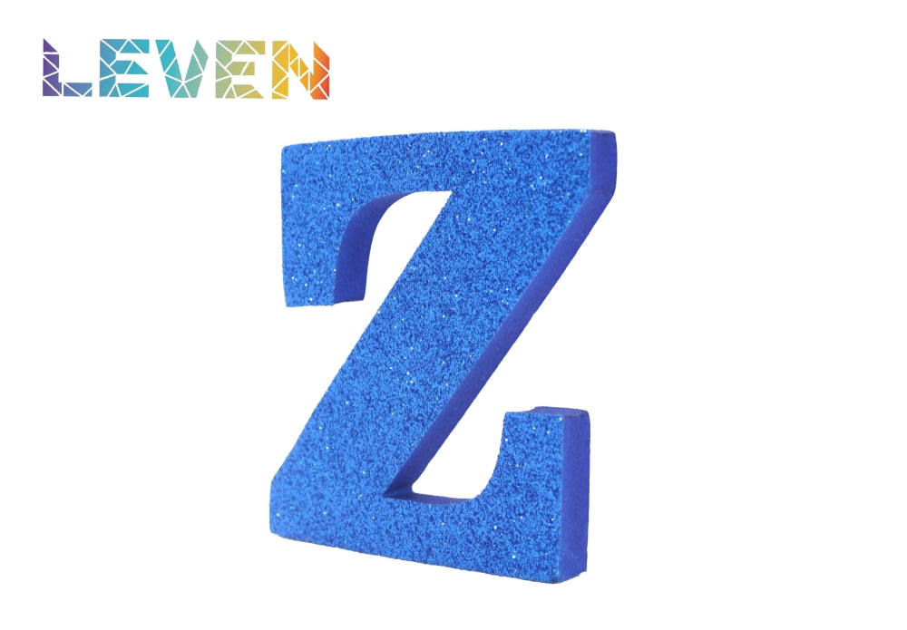 Letras decorativas 7.5cm Azul purpurina Z