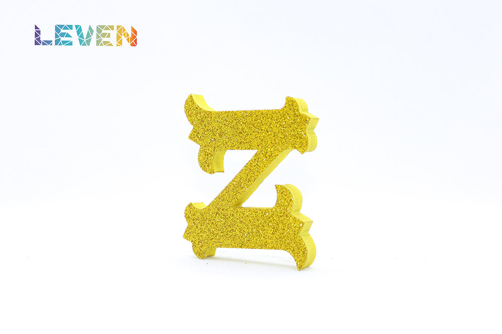 Letras decorativas 7cm Oro purpurina Z