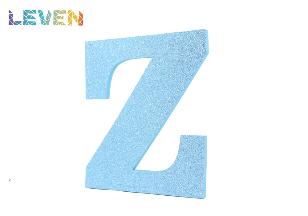 Letras decorativas 15-20cm Celeste purpurina Z
