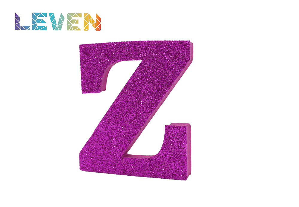 Letras decorativas 7.5cm Fucsia purpurina Z