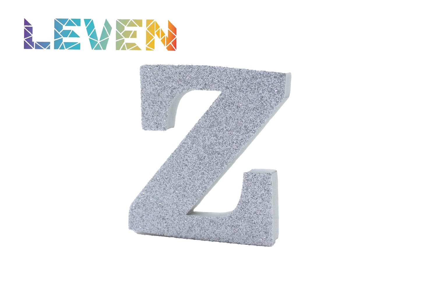 Letras decorativas 7.5cm Plata purpurina Z