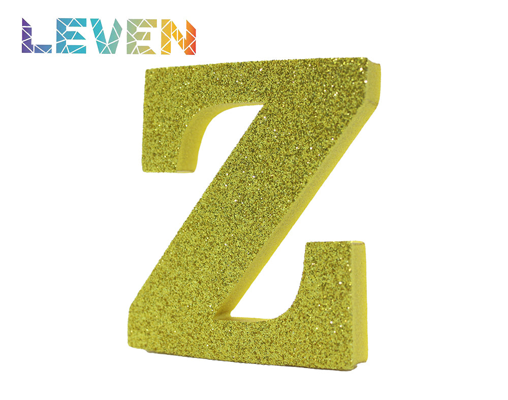 Letras decorativas 7.5cm Oro purpurina Z