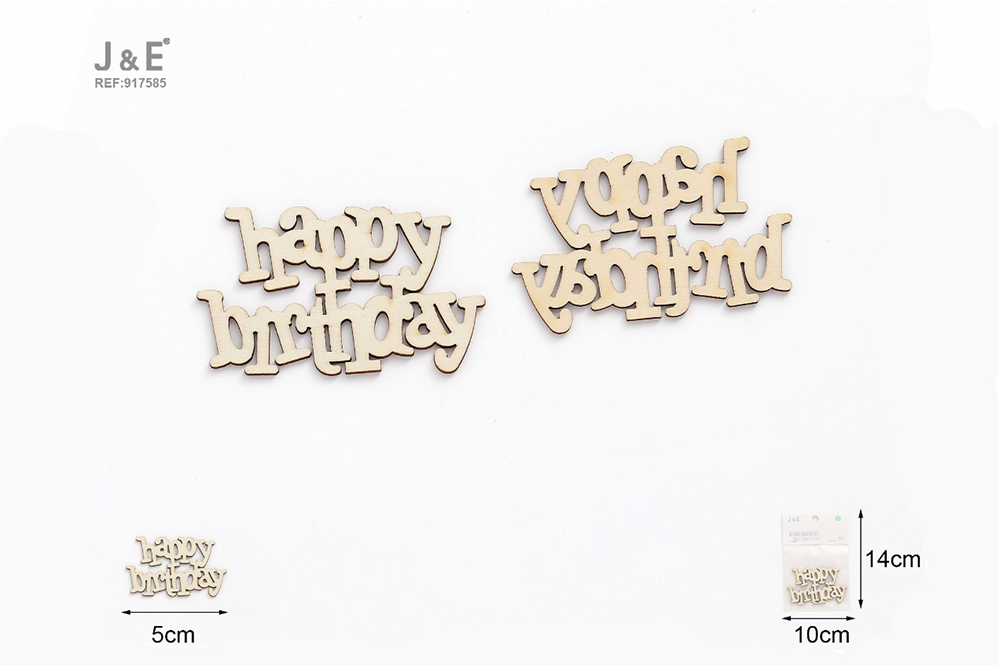 Palabras de madera Happy birthday