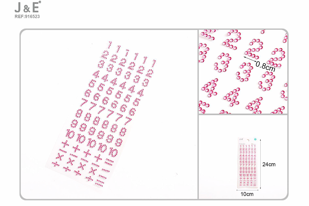 Pegatinas de números/letras Números Rosa