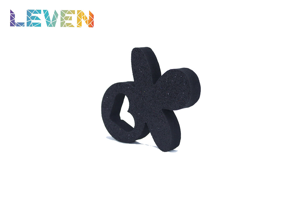 Letras decorativas 7.5cm Negro purpurina Chupete
