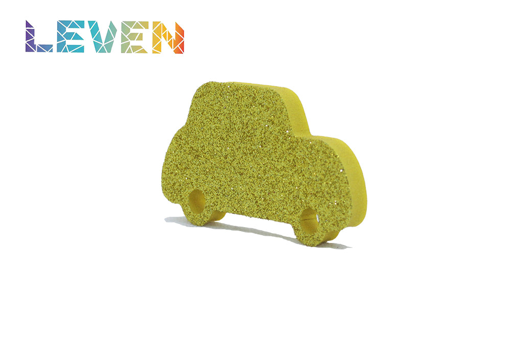 Letras decorativas 7.5cm Oro purpurina Coche