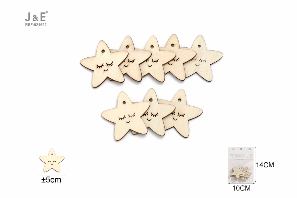 Figuritas de madera Estrellas