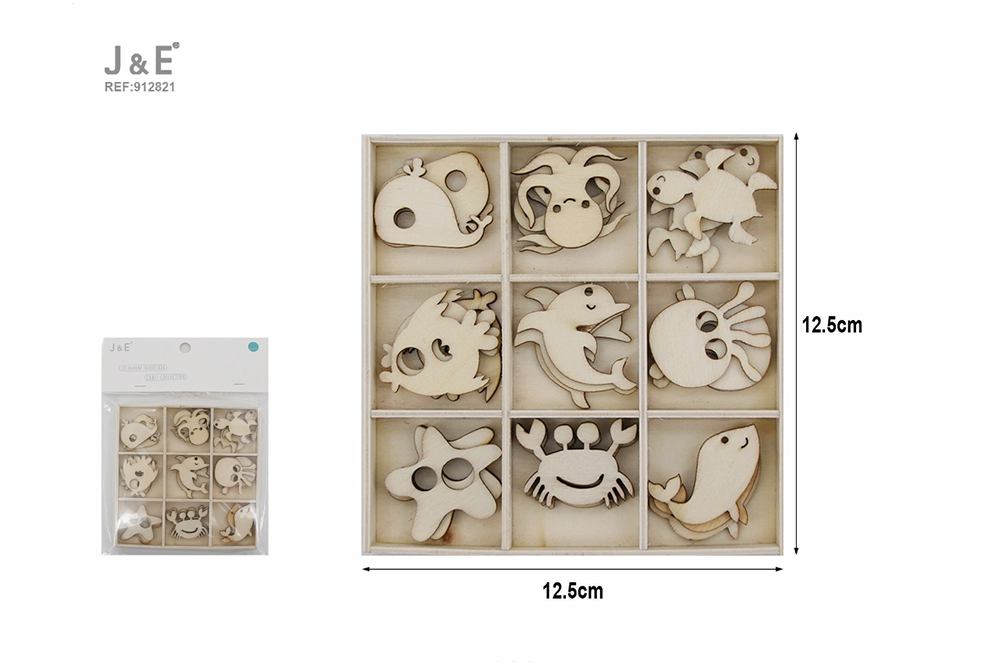 Figuritas de madera océano