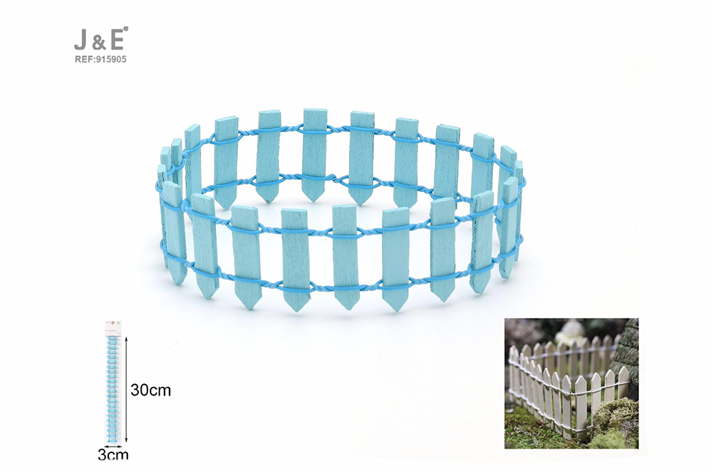 Valla de madera Celeste