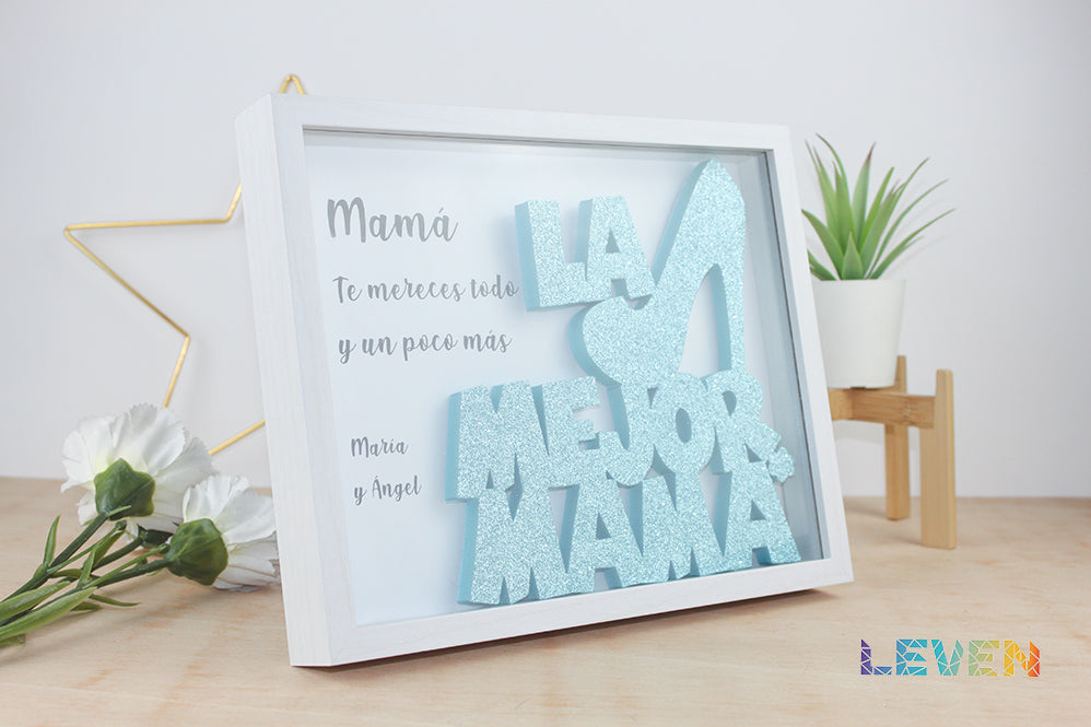 Marco personalizado Mejor mamá frase