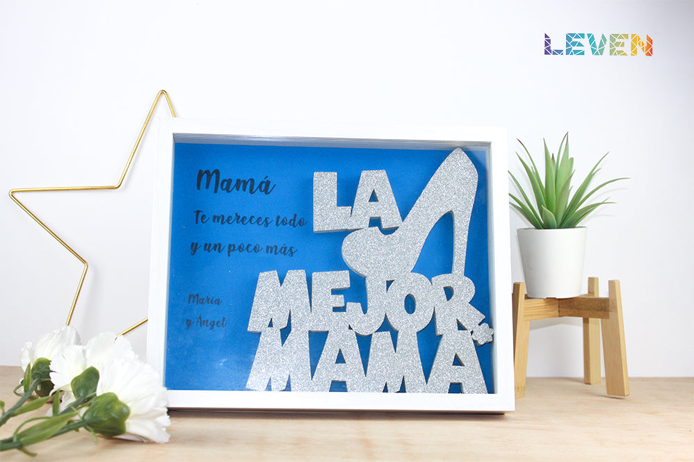 Marco personalizado Mejor mamá frase