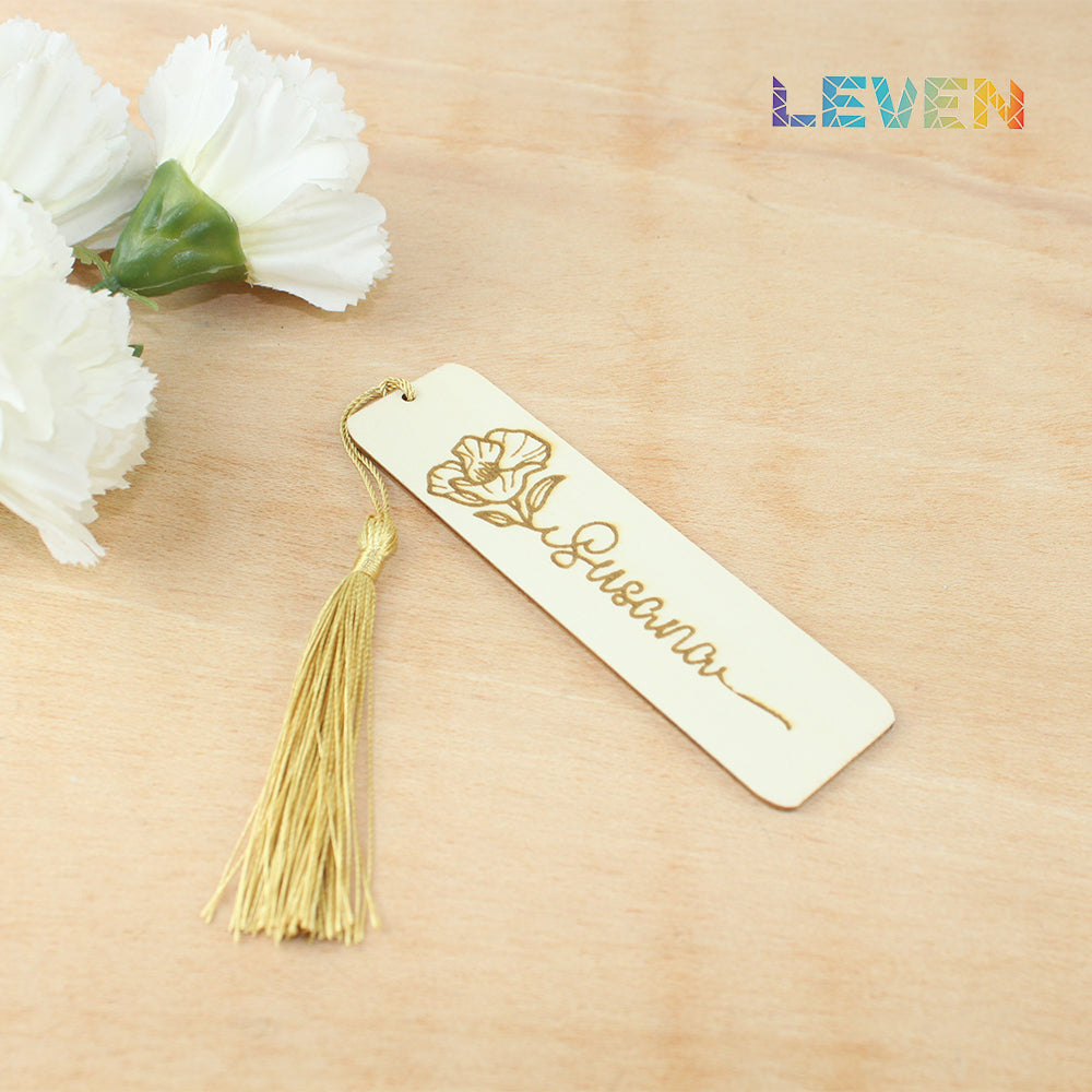 Marcapáginas personalizado Madera