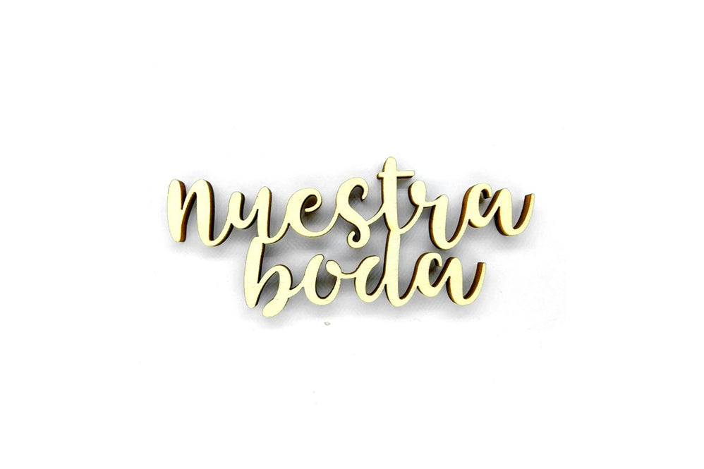 Palabra de madera Nuestra boda
