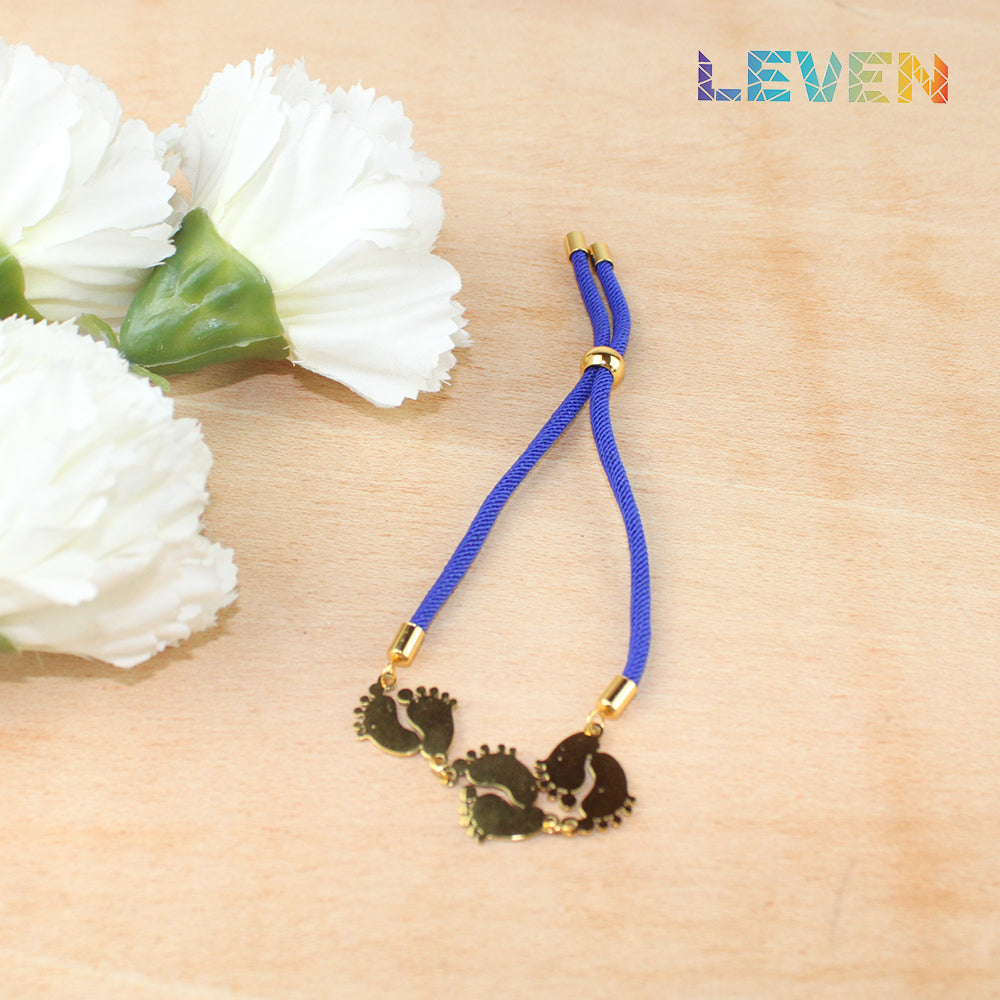 Pulsera Pies Iniciales Colores