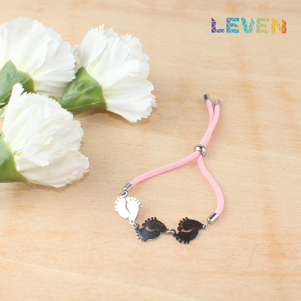 Pulsera Pies Iniciales Colores 3