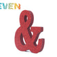 Letras decorativas 7.5cm Rojo purpurina &