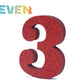 Letras decorativas 7.5cm Rojo purpurina 3