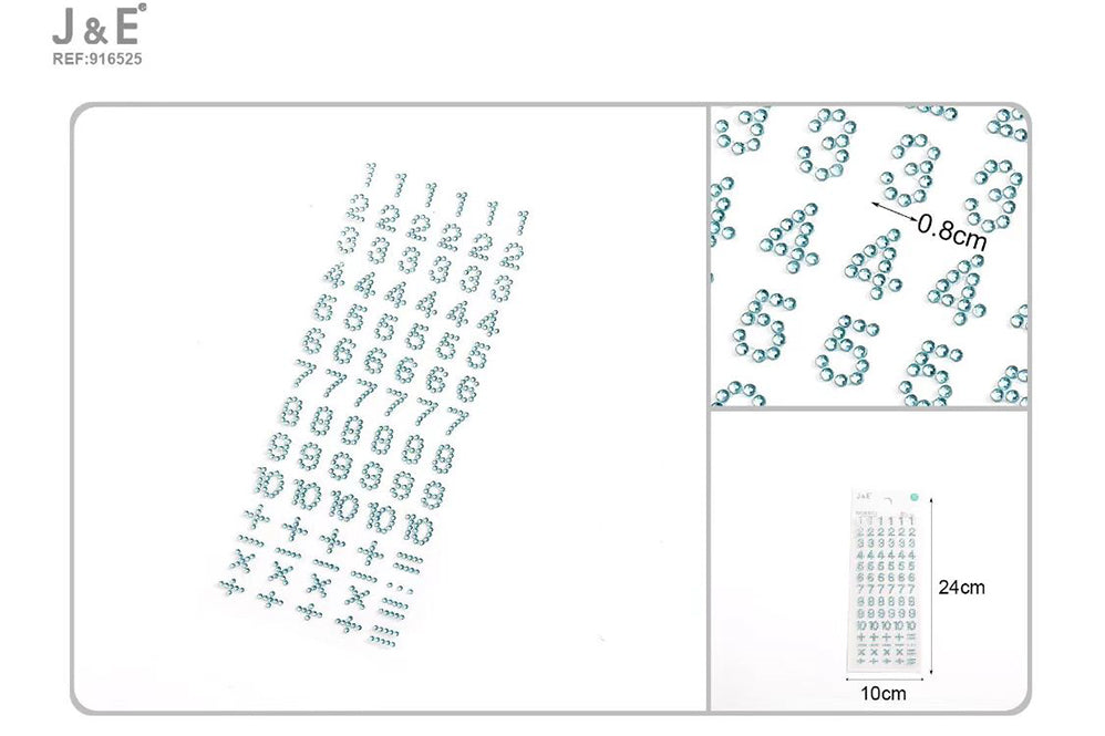 Pegatinas de números/letras Números Celeste