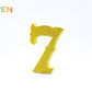 Letras decorativas 7cm Oro purpurina 7