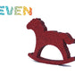 Letras decorativas 7.5cm Rojo purpurina Caballito balancin
