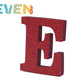 Letras decorativas 7.5cm Rojo purpurina E