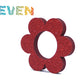 Letras decorativas 7.5cm Rojo purpurina Flor