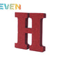 Letras decorativas 7.5cm Rojo purpurina H