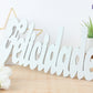 Felicidades Blanco purpurina