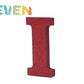 Letras decorativas 7.5cm Rojo purpurina I