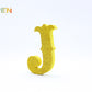Letras decorativas 7cm Oro purpurina J