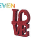 Letras decorativas 7.5cm Rojo purpurina Love