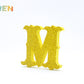 Letras decorativas 7cm Oro purpurina M