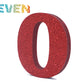 Letras decorativas 7.5cm Rojo purpurina O