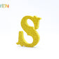 Letras decorativas 7cm Oro purpurina S