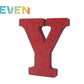 Letras decorativas 7.5cm Rojo purpurina Y