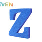 Letras decorativas 7.5cm Azul purpurina Z
