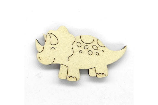 Figura de madera Triceratops