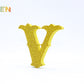 Letras decorativas 7cm Oro purpurina V